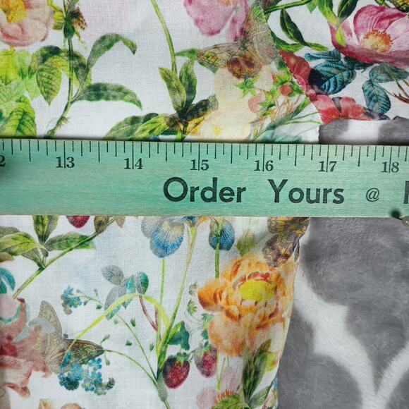 Zara Women XS Floral Print Blouse Long Sleeve Lightweight Spring Garden Top - Picture 5 of 10